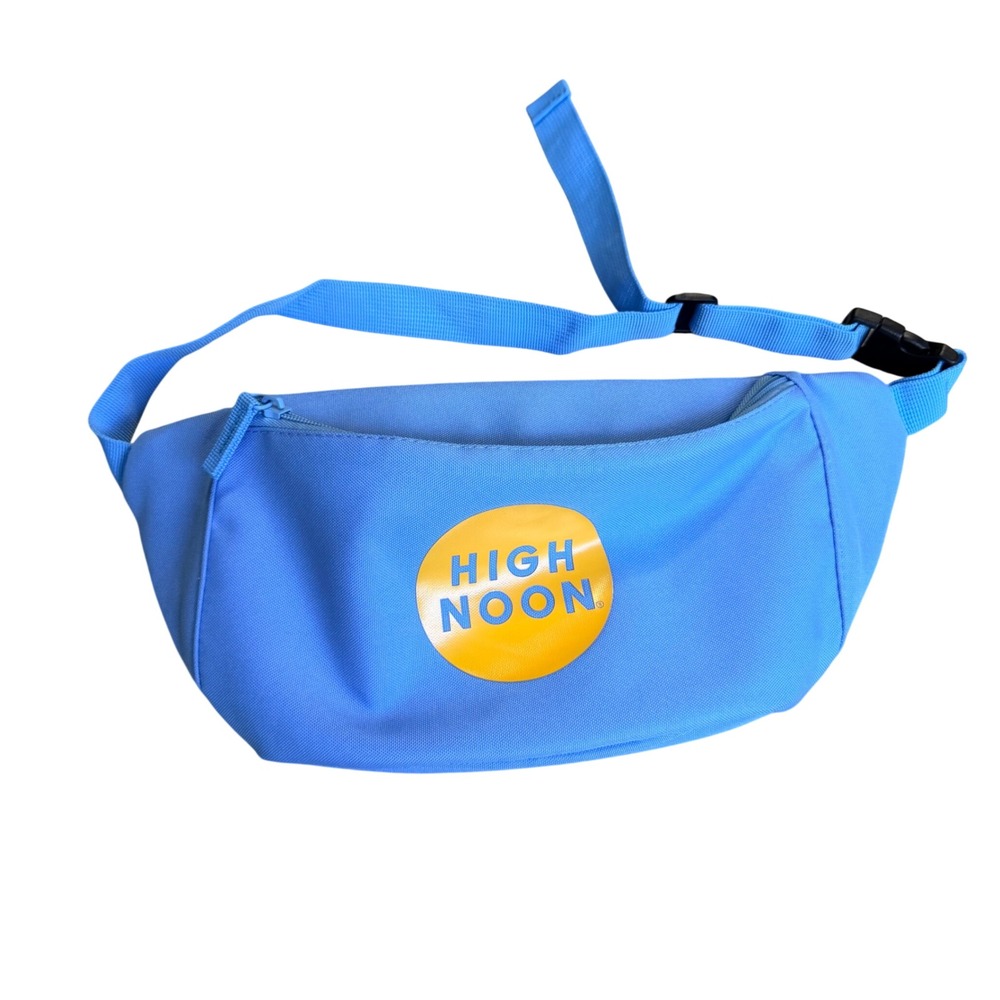 High Noon Spirits Fanny Pack Waist Bag Blue‎ Sun Logo Adjustable Strap Promo
